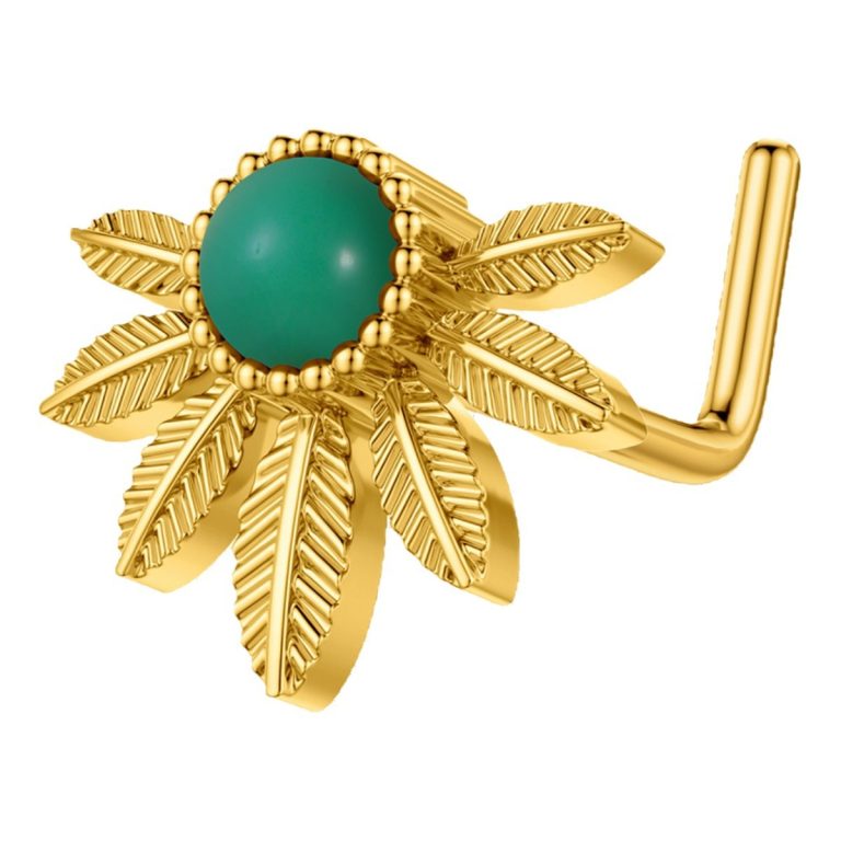 Europe and the United States cross-border hot temperament fashion high-grade copper inlaid zircon L rod nose nail nose decoration manufacturers wholesale - Image 3