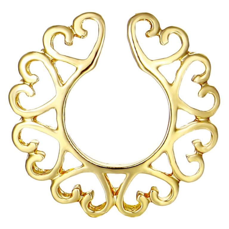 Electroplating Multiple Heart Combination Rod-Less Rod-Less False Breast Ring Milk Clip Spot Wholesale