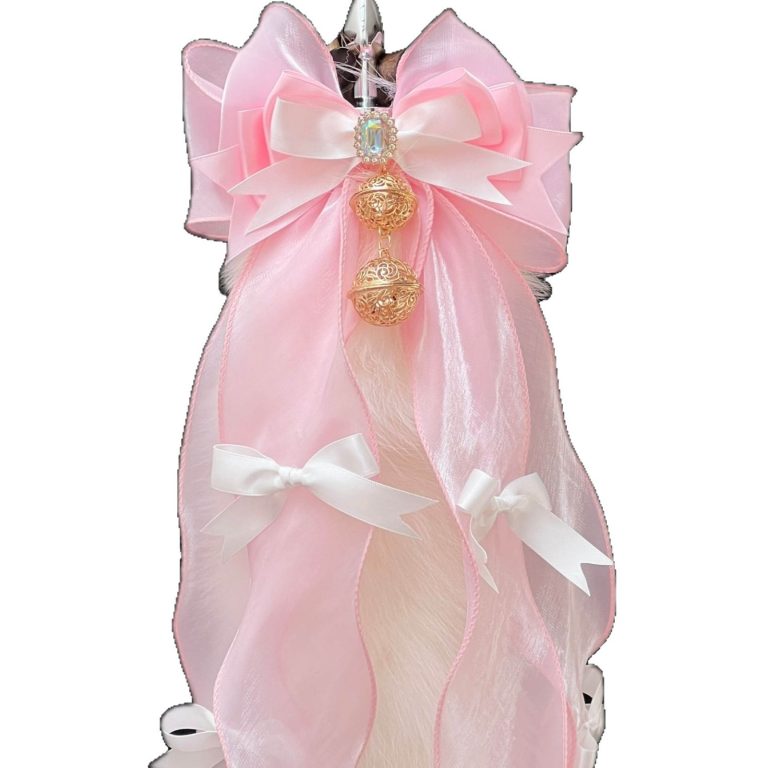 40CM Fox real fur tail butt plug removable smsex toys handmade cute pink white bow Palace Bell - Image 5