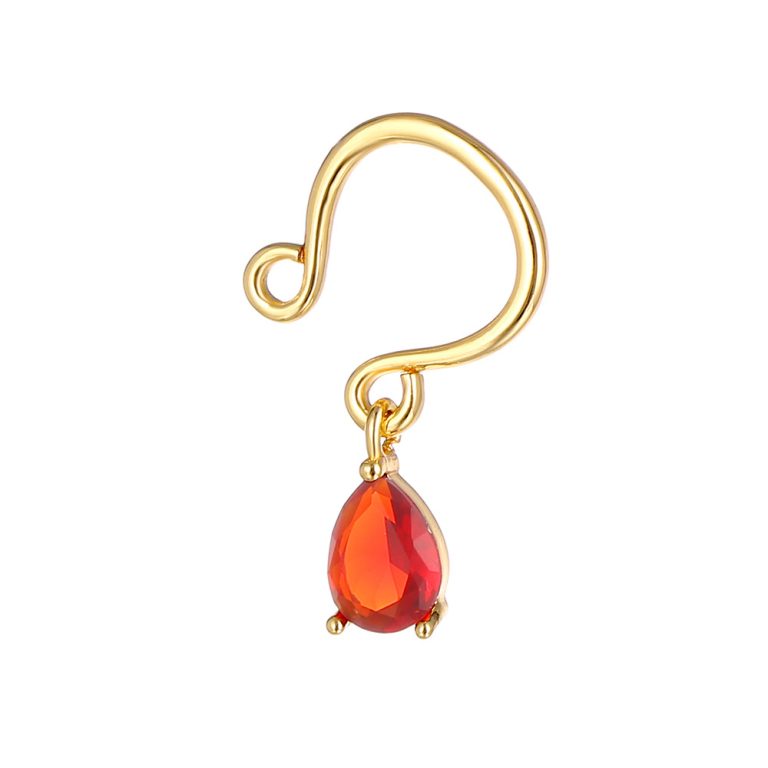 Amazon Cross-border New European and American Fashion Jewelry Punch-free Water Drop Zircon Pendant Fake Ring Buckle - Image 7