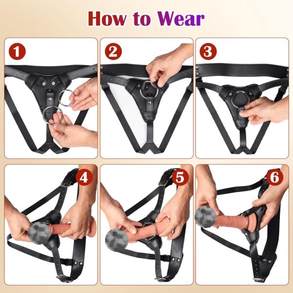 Sexy sm leather wear hollow penis adjustable pull up diaper unisex sex toys - Image 4