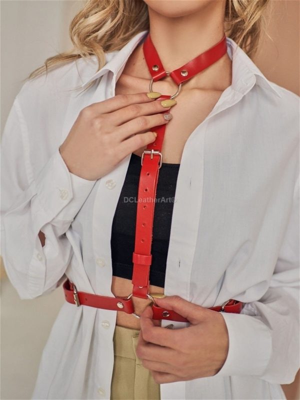 Party Performance Costume Sling Pants SM Adult Sex Products Women's Leather Adjustable Bound Clothes suit - Image 9