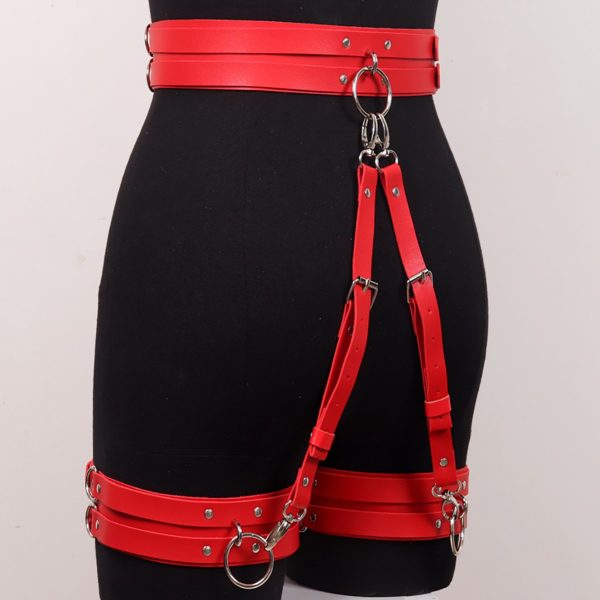 Sex Bundle Leather Hand Belt Leg Ring All-match Accessories Nightclub Temptation Leather Belt Leg Belt Waist Chain - Image 4