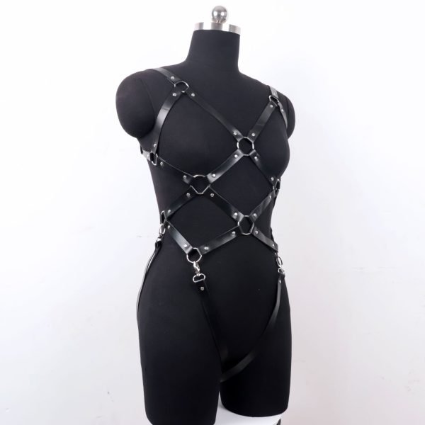 SM alternative bundle props adult sex toys leather bondage eye collar suit - Image 3