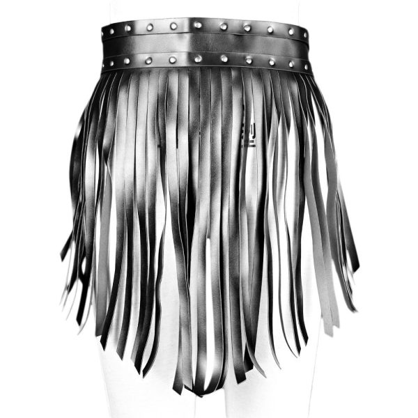 Bundled Tight Body Strap suit dress Night Wear Leather Props Hollow Young Nightdress - Image 9