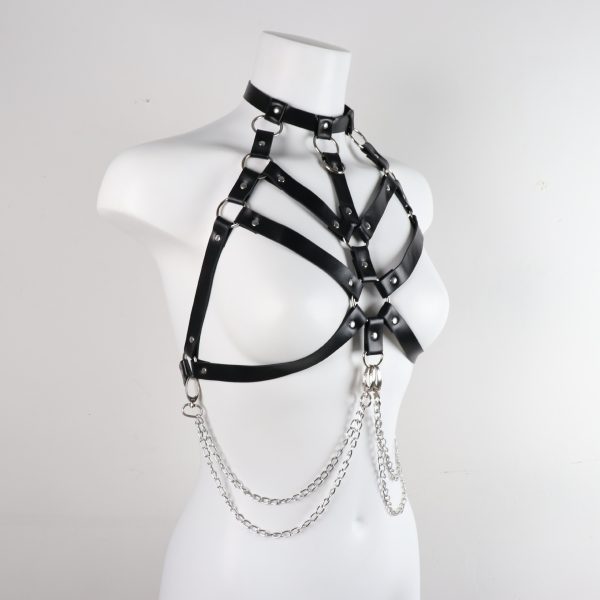 Fashion chest chain accessories wear clothing  new adjustable leather smsexy binding clothing for women - Image 3