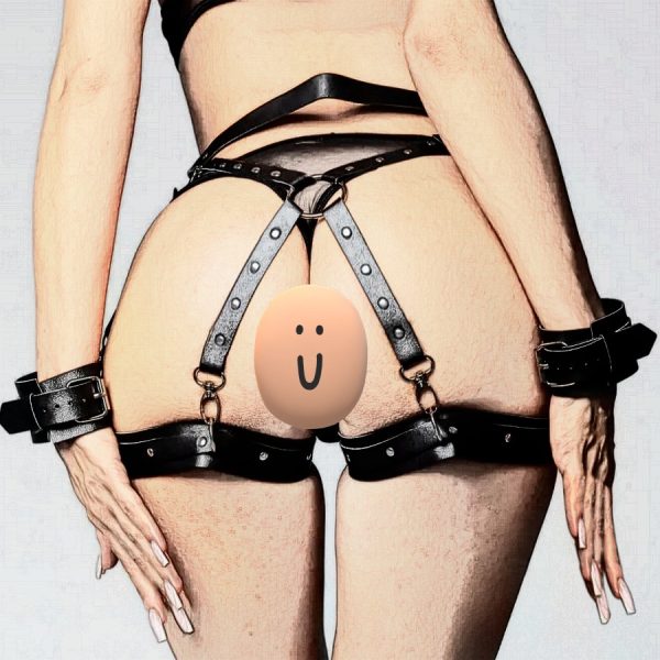 Adult sex toys SM leather bondage suit SM wear harness sexy bundled sex toys - Image 32