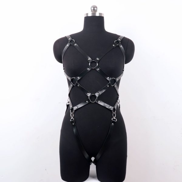 SM alternative bundle props adult sex toys leather bondage eye collar suit - Image 2