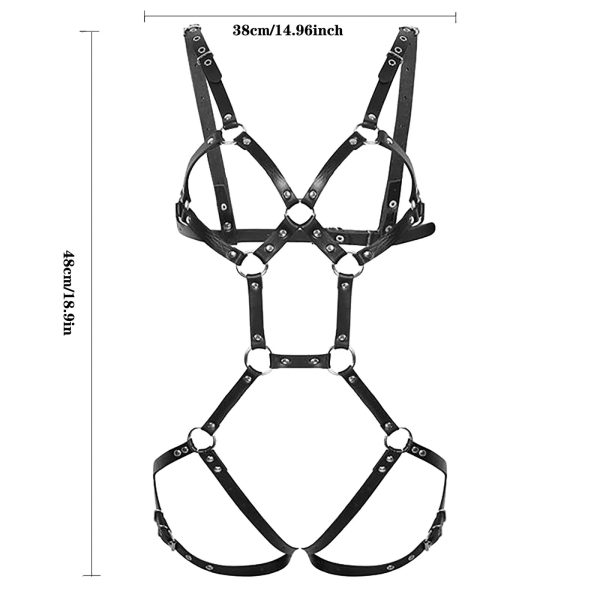 SM alternative bundle props adult sex toys leather bondage eye collar suit - Image 10