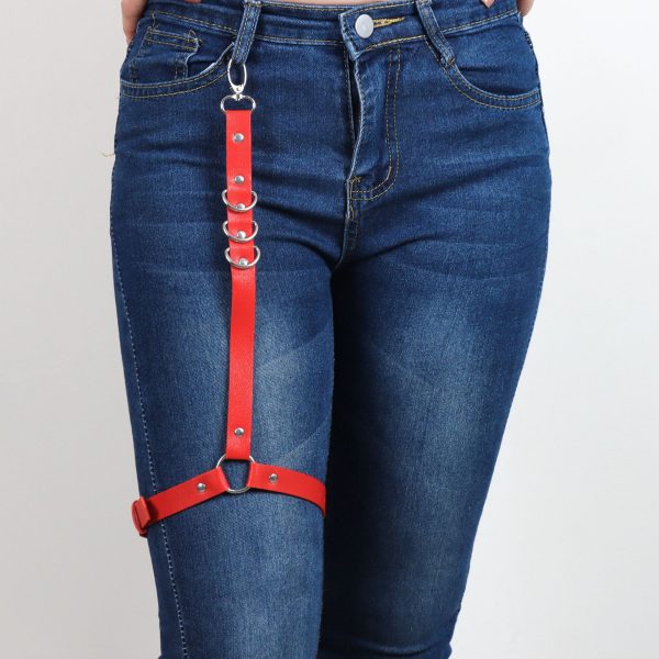 Cross-border European and American punk round thigh ring jewelry foot ring non-slip adjustable elastic buckle leg cover wholesale - Image 13