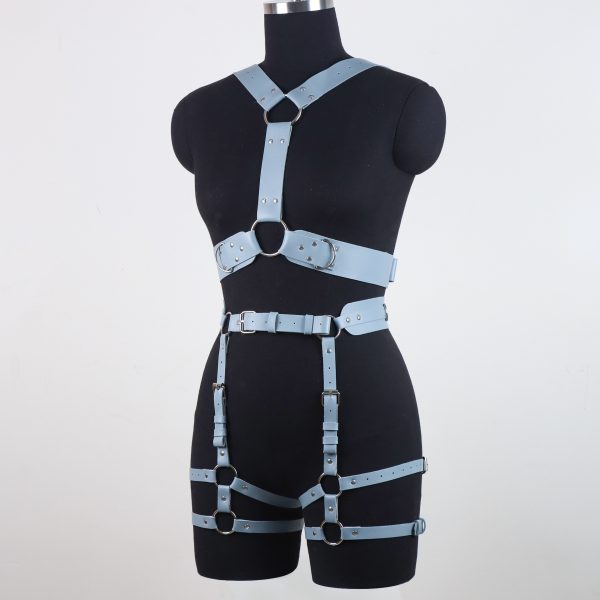 European and American Sex suit Leather Top Dress Accessories Sexy Bondage Alternative Punk Fashion All-match Distinctive Waist Chain - Image 12