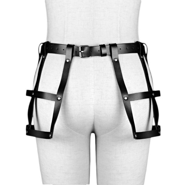 Bundled Tight Body Strap suit dress Night Wear Leather Props Hollow Young Nightdress - Image 3