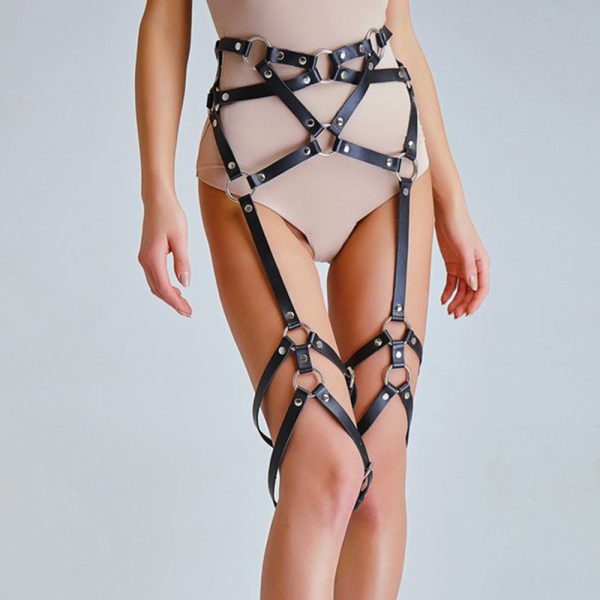 Leather Belt Strap Rivet Leggings Strap Belt Belt Street Dance Belt Performance Accessories Waist Chain Sexy - Image 3