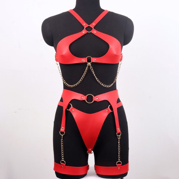 foreign trade European and American sex toys women flirting hip leather sex accessories leg display chain waist ornaments - Image 6