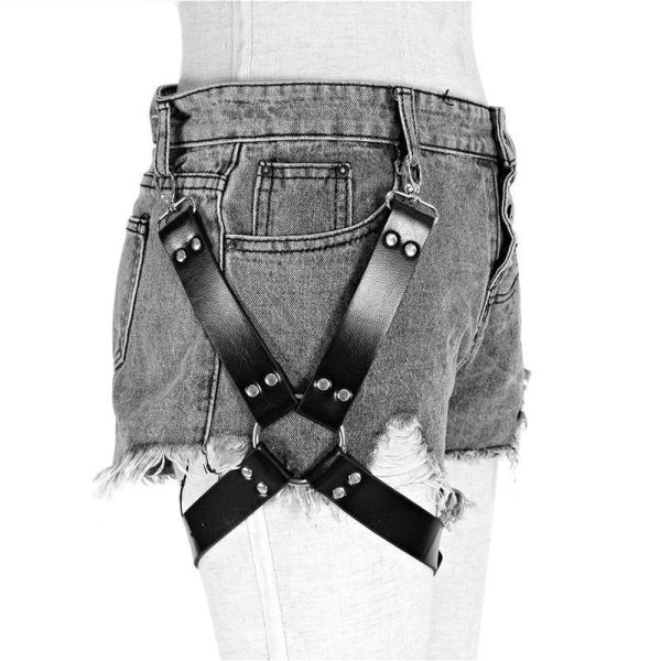 Cross-border European and American punk round thigh ring jewelry foot ring non-slip adjustable elastic buckle leg cover wholesale - Image 11