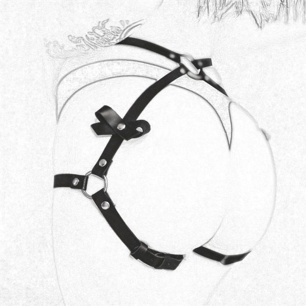 Sexy leather hip belt leg ring bow binding underwear adult sexy handcuffs matching factory direct supply - Image 4
