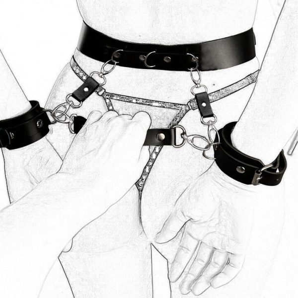 Sexy Bound Anal Hook Butt Plug Adjustable Handcuffs Collar SM Fetish Role Playing Couple Sex Toy - Image 14