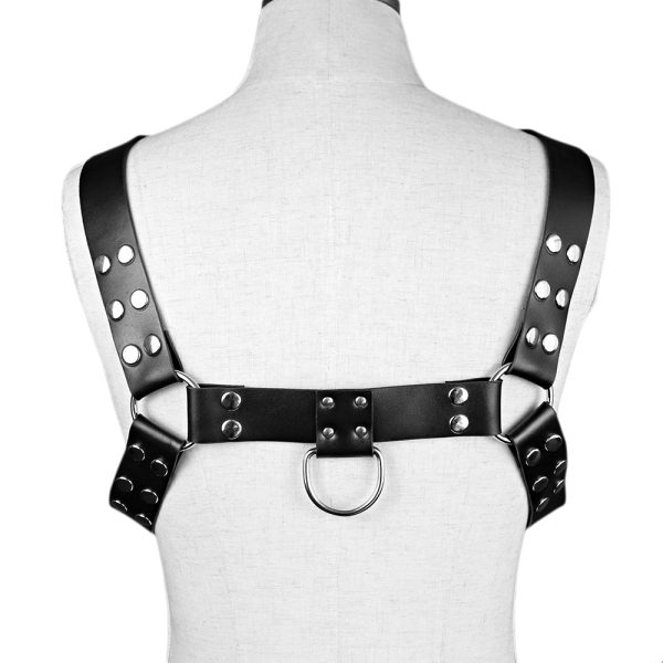 PU men's sex warrior flirting suit sm sex tools Men's handsome restraint sex toys wear toys - Image 3