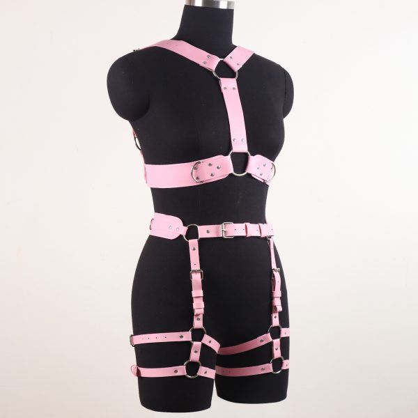 European and American Sex suit Leather Top Dress Accessories Sexy Bondage Alternative Punk Fashion All-match Distinctive Waist Chain - Image 11