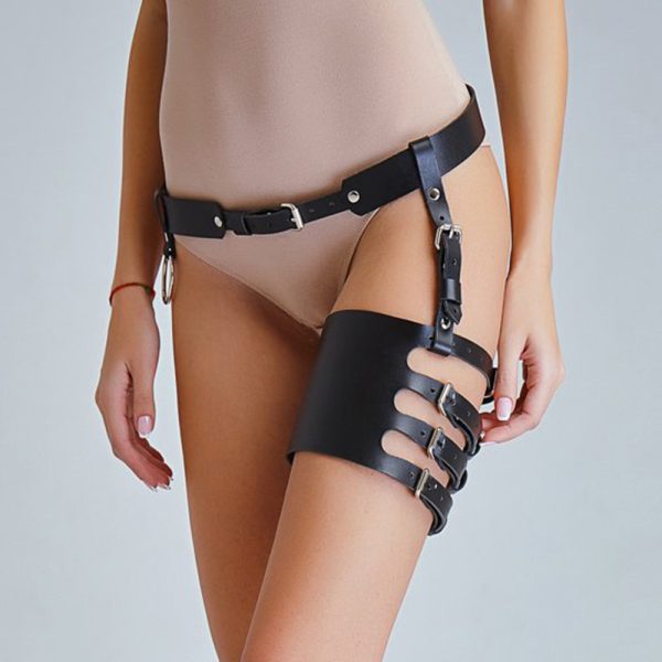 Cross-border European and American punk round thigh ring jewelry foot ring non-slip adjustable elastic buckle leg cover wholesale - Image 7