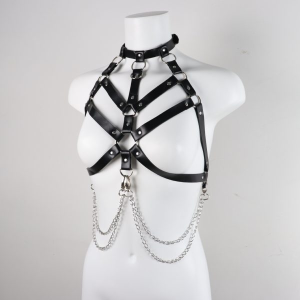 Fashion chest chain accessories wear clothing  new adjustable leather smsexy binding clothing for women - Image 4
