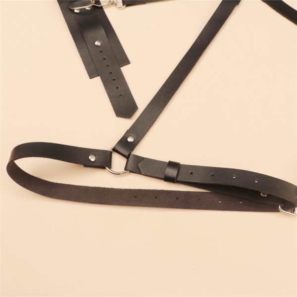 Sm Flirting Passion Sex Props Women Wear Hip Kao Leather One-piece Pants Bound Bracelet Belt - Image 2