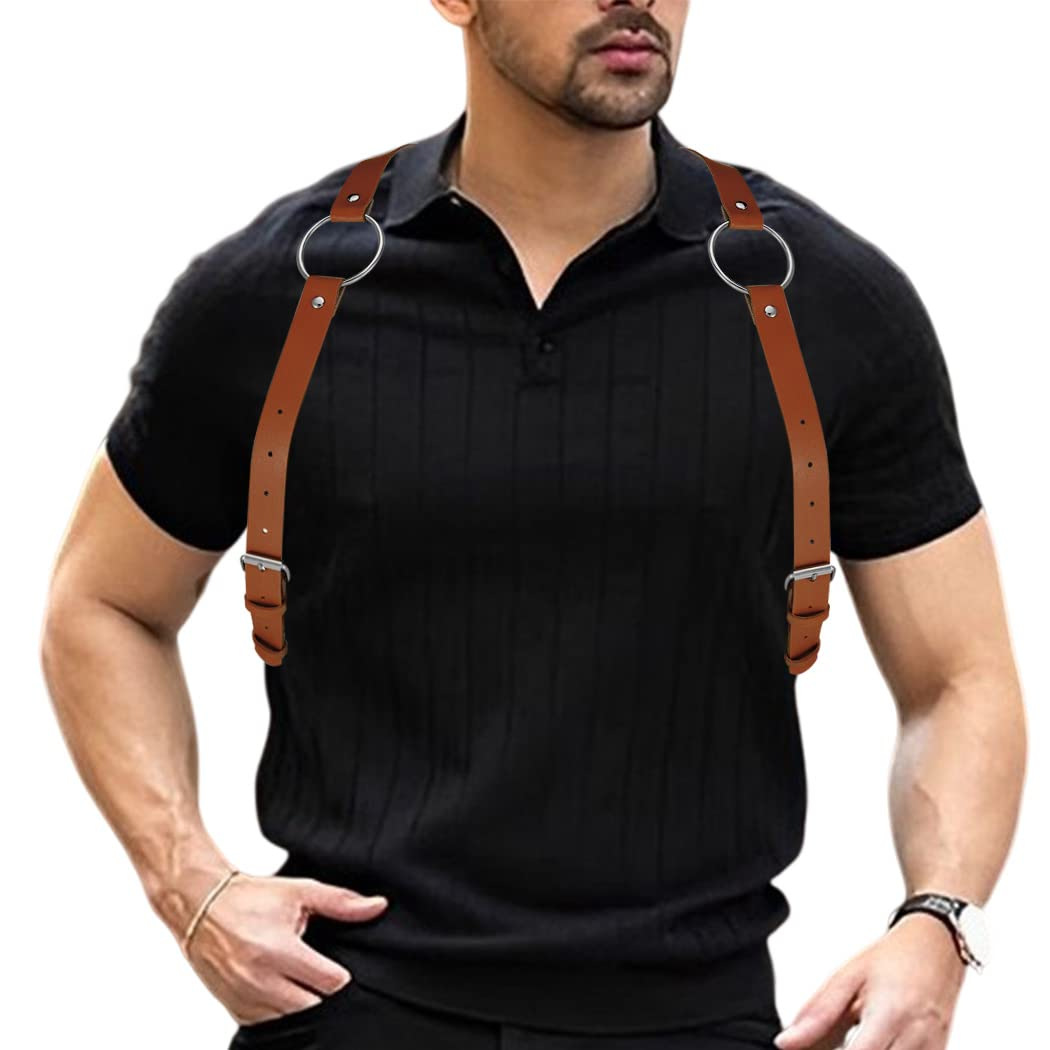 Men's Strap Belt Distinctive Casual Bondage Trend Punk Hip Hop Belt Waist Chain Bar Performance Shirt Accessories - Image 6