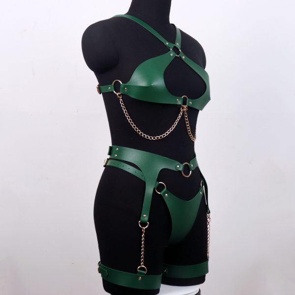 foreign trade European and American sex toys women flirting hip leather sex accessories leg display chain waist ornaments - Image 3