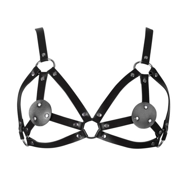 New European and American Fashion Sex Supplies Sexy Slim-Fit Bundled Leather Bound Suit Punk Hollow Belt - Image 5