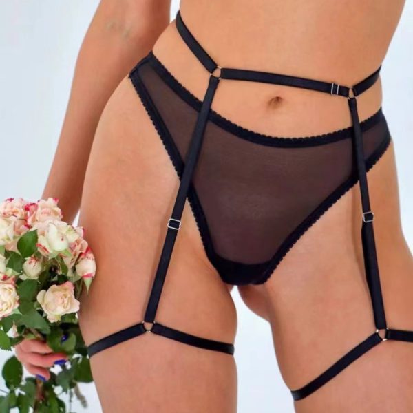 Hot Sale Fashion Stretchy Strap Bra Sexy Solid Color Hollow Camisole Vest Stretchy Garter Belt - Image 20