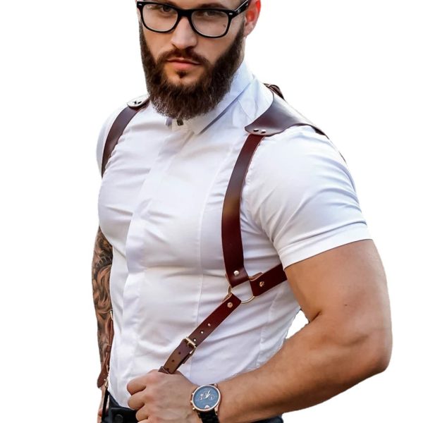 new hot fashion Men's strap decorative belt pu leather adjustable British casual strap - Image 5