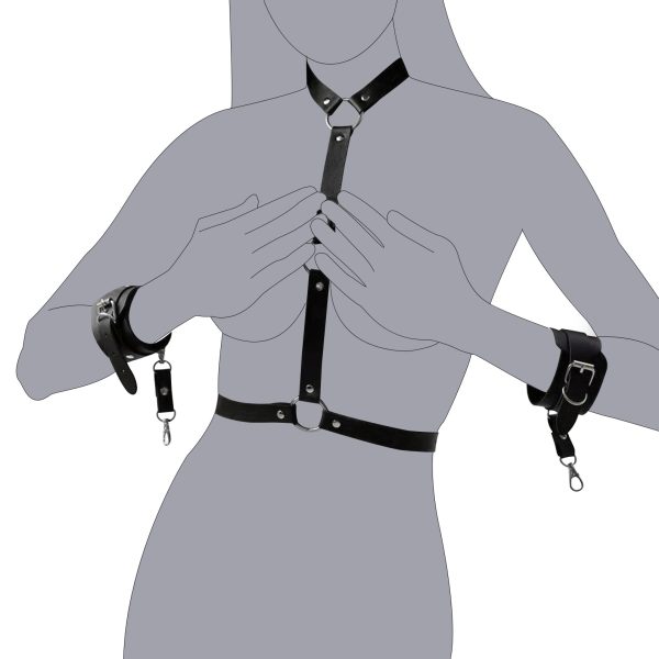 Sexy Bound Anal Hook Butt Plug Adjustable Handcuffs Collar SM Fetish Role Playing Couple Sex Toy - Image 15