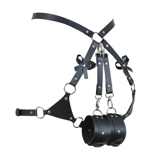 Adult sex toys props leather bondage clothing SM wear harness sexy bondage sex toys - Image 5