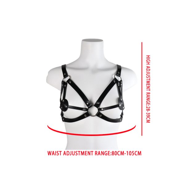 Leather garter belt binding sm European and American taste Amazon sexy hollow pu suit - Image 4