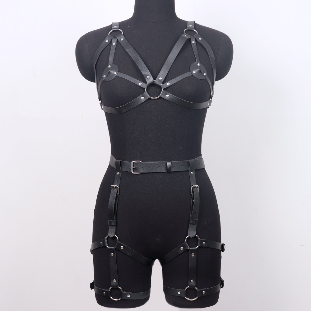 adult sex toys SM leather bondage clothing women wear wire harness underwear flirting role-playing generation hair - Image 8