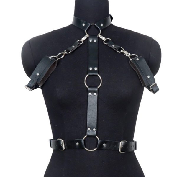 new adult fun collar flirting performance props sm close-fitting binding bondage female slave collar with handcuffs - Image 5