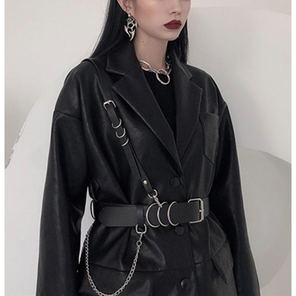 Military wind chain diagonal belt concave shape personality chain shoulder belt waist seal strap a generation of hair - Image 6