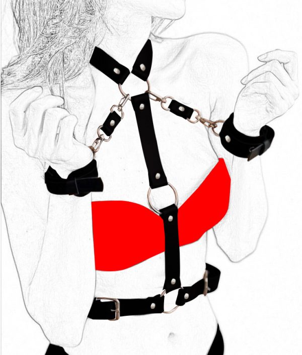 Adult sex toys props leather binding clothes SM wear harness sexy binding sex toys - Image 10