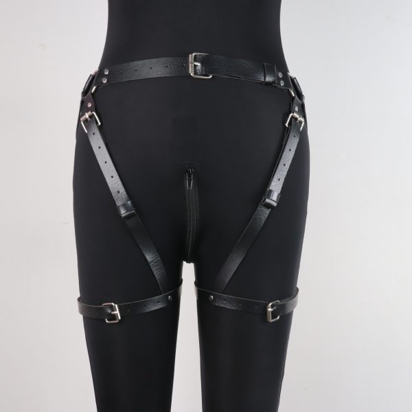 Cross-border adult sex toys SM leather binding clothes hollow binding alternative wear harness underwear  wholesale - Image 5
