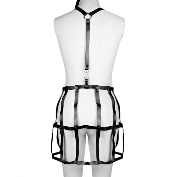Bundled Tight Body Strap suit dress Night Wear Leather Props Hollow Young Nightdress - Image 11