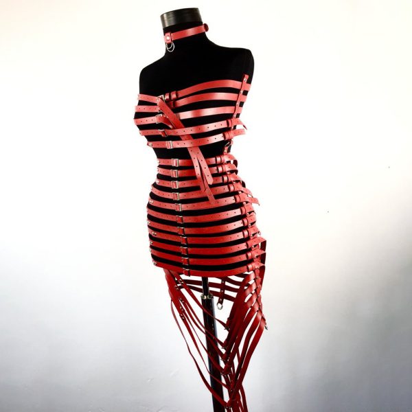 New adult women sexy SM leather dress fashion Joker jumpsuit factory direct leather jumpsuit - Image 2