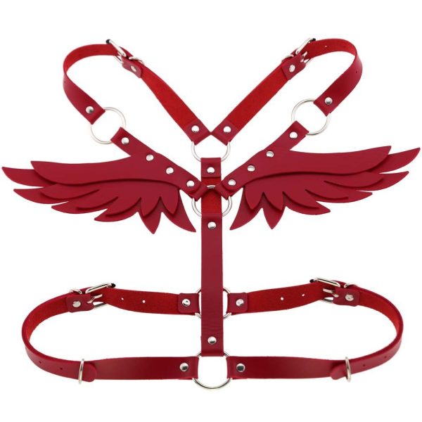 New European and American Leather Angel Wings Strap Set Women's Leather Products Chain Restraint Body Strap Shoulder Strap Belt Belt - Image 7