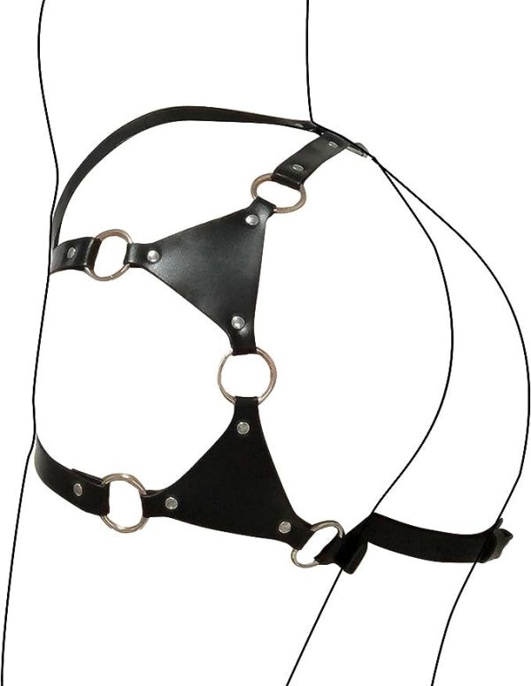 Punk trendy binding belt hot selling sexy strap joker hip hop SM corset leather corset leg cover suit - Image 8