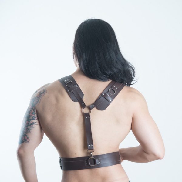 Men's leather bondage belt, bondage leather bondage clothing, SM sex performance props - Image 4