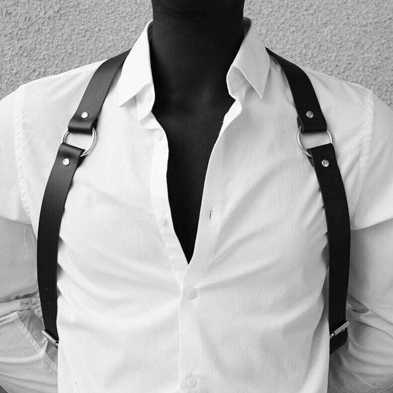 Men's Strap Belt Distinctive Casual Bondage Trend Punk Hip Hop Belt Waist Chain Bar Performance Shirt Accessories - Image 2