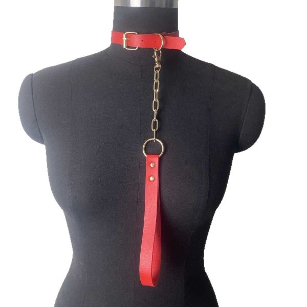 SM sex toys leather collar handcuffs set sex wear props cos toys - Image 6