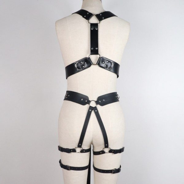 European and American Sex suit Leather Top Dress Accessories Sexy Bondage Alternative Punk Fashion All-match Distinctive Waist Chain - Image 10