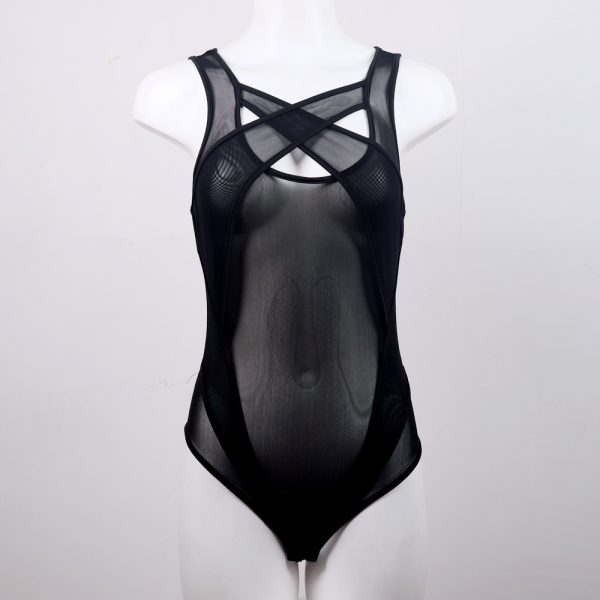 SM sexy bondage clothing leather bondage belt women wear conjoined underwear sexy Dew temptation set - Image 21
