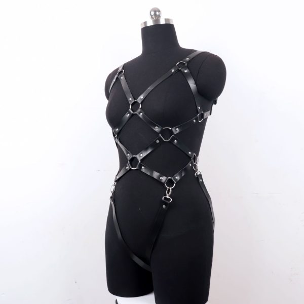 SM alternative bundle props adult sex toys leather bondage eye collar suit - Image 4