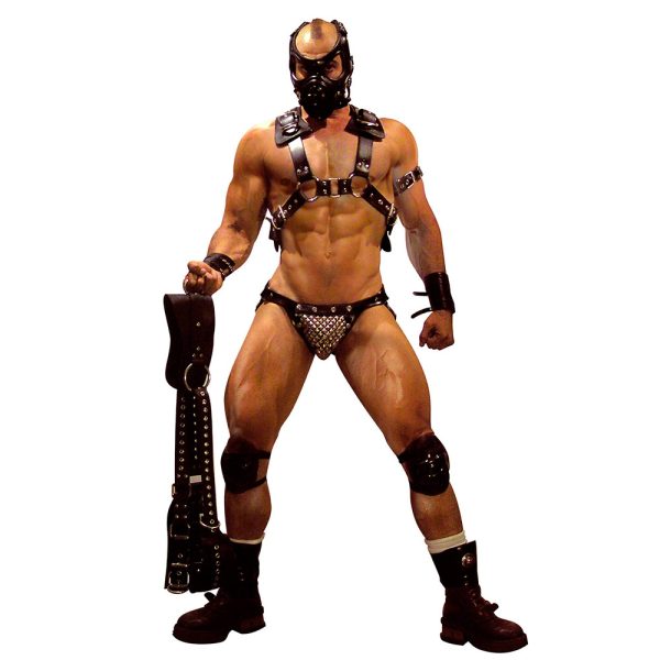 adult sex toys fierce men's leather binding clothes alternative binding binding belt flirting black leather clothes - Image 5